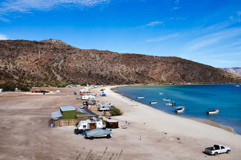 Playa Santispac is one of the most popular Mulege beaches 